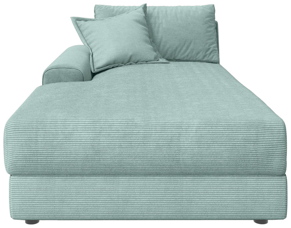 BIGSOFA Cord Salbeigrün  - Salbeigrün/Schwarz, MODERN, Kunststoff/Textil (117/93/190cm) - Carryhome