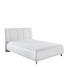 POLSTERBETT Lederlook 140/200 cm - Alufarben/Weiß, Design, Holz/Textil (140/200cm) - Carryhome