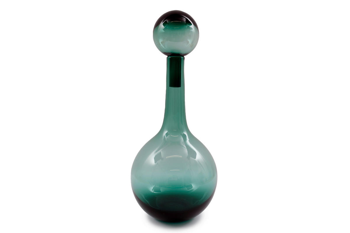VÁZA, sklo, 46 cm - zelená, Basics, sklo (19.5/19.5/46cm)