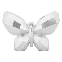 Vase Butterfly Silver  - Silberfarben, Basics, Kunststoff (22.5/15/8cm)