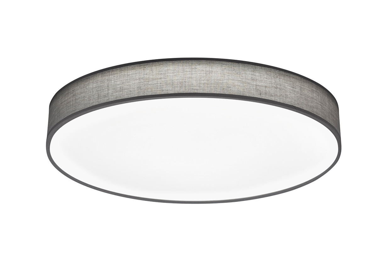 PLAFONNIER LED  75/10 cm    - gris, Design, textile (75/10cm) - Trio Leuchten