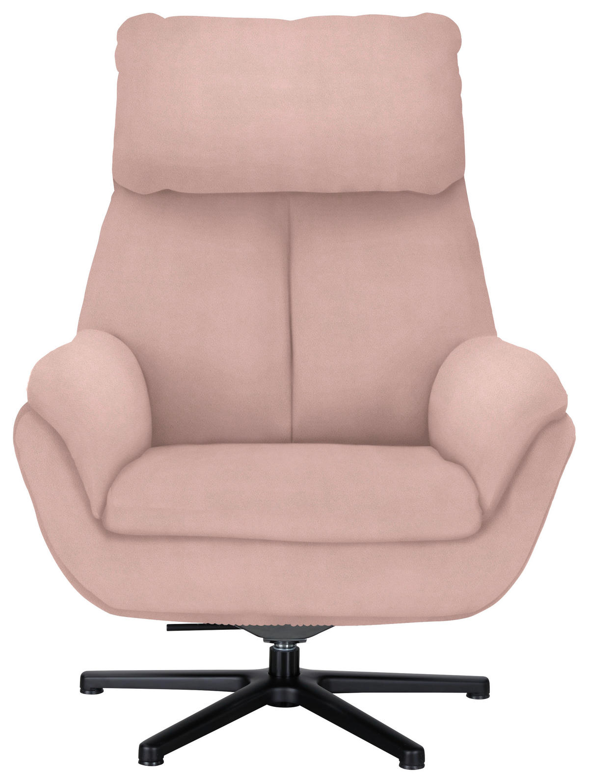 RELAXSESSEL in Textil Rosa  - Schwarz/Rosa, Design, Textil/Metall (79/108/89cm) - Beldomo Style
