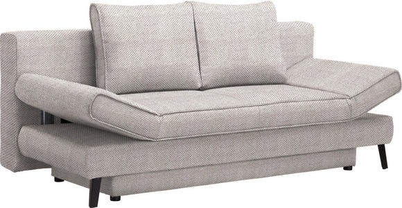 SCHLAFSOFA in Webstoff Naturfarben  - Schwarz/Naturfarben, Design, Textil/Metall (200/85/90cm) - Xora