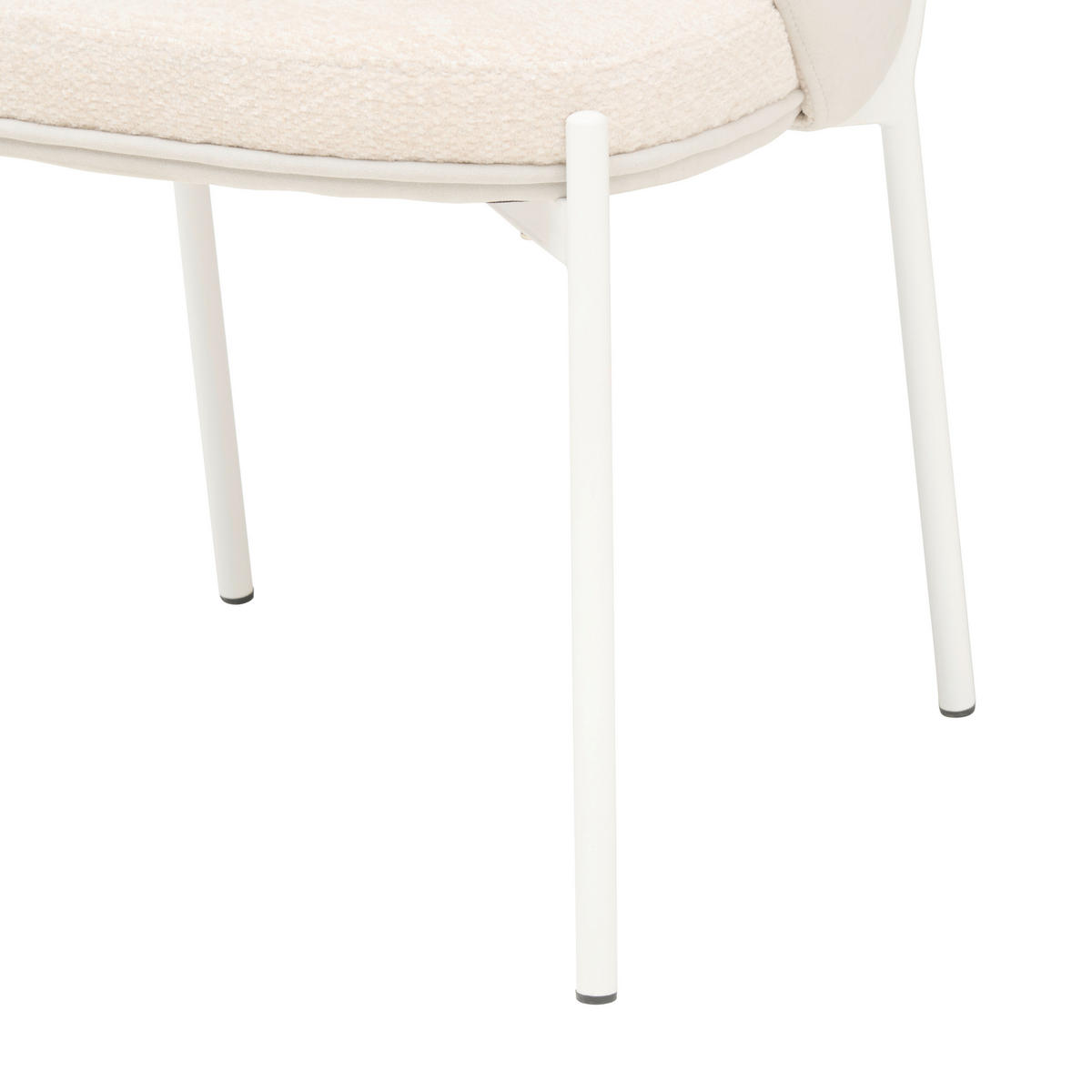 ARMLEHNSTUHL  in Eisen Samt  - Beige/Weiß, MODERN, Textil/Metall (56/76,5/57,5cm) - MID.YOU