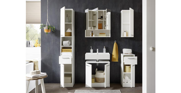 BADEZIMMER  in  - Chromfarben/Schwarz, Basics, Holzwerkstoff/Kunststoff (166/196/33cm) - Xora