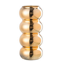 DEKOVASE  - Goldfarben, Basics, Glas (13,5/13,5/30cm)