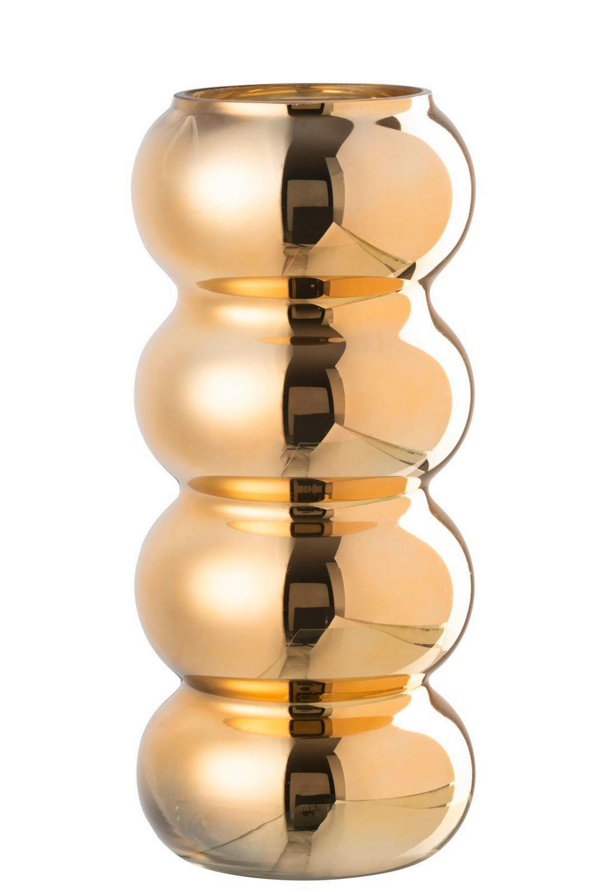 DEKOVASE  - Goldfarben, Basics, Glas (13,5/13,5/30cm)