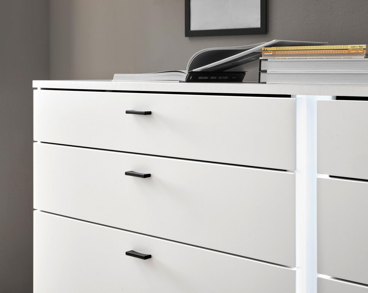 SIDEBOARD  in 200/86/42 cm  - Silberfarben/Schwarz, Design, Holzwerkstoff/Kunststoff (200/86/42cm) - MID.YOU