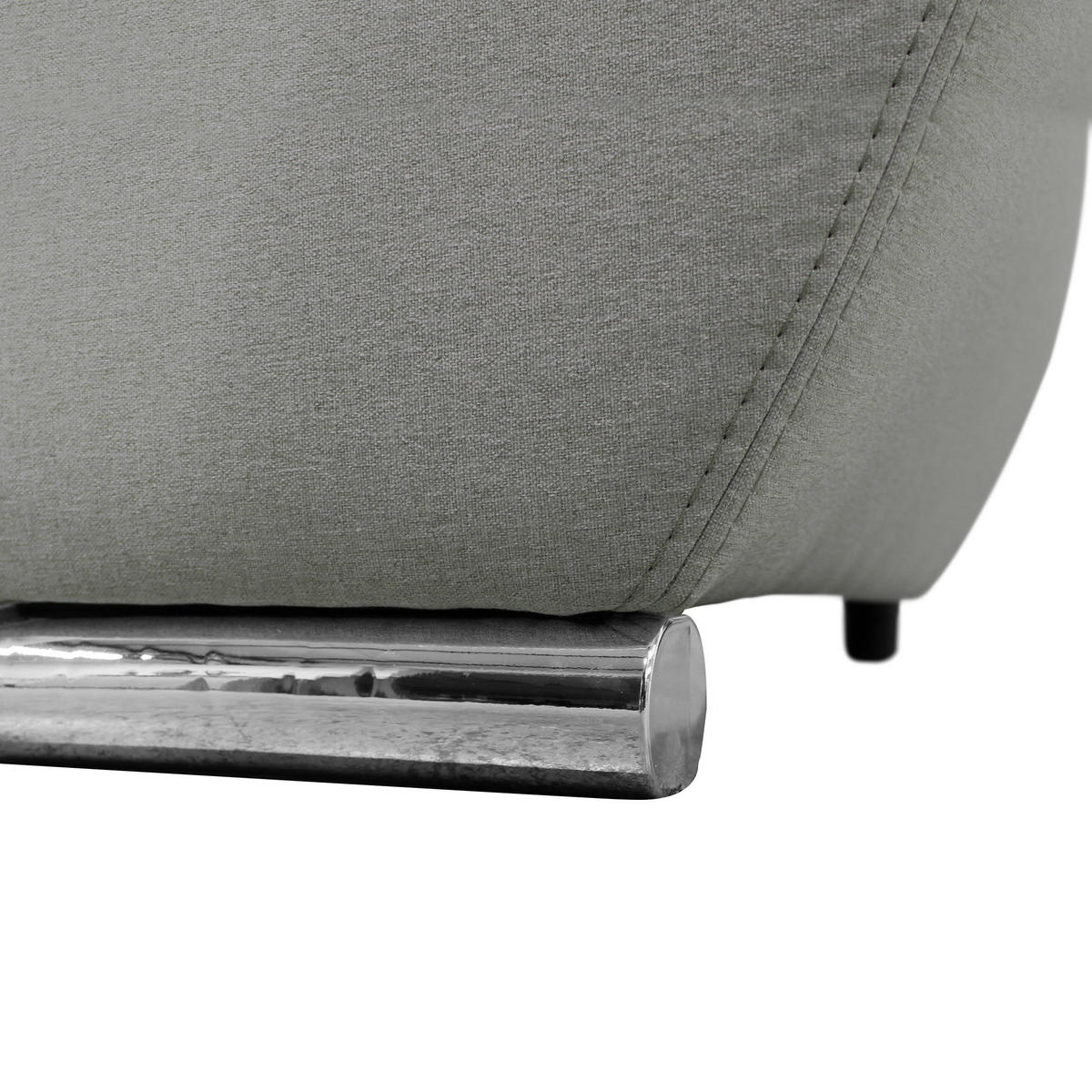 ECKSOFA Hellgrau Flachgewebe  - Silberfarben/Hellgrau, Design, Kunststoff/Textil (167/281cm) - MID.YOU
