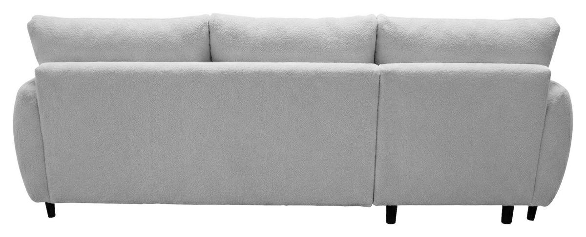 ECKSOFA LAPIT Hellgrau Chenille Zierkissen, Rückenkissen, Bettkasten  - Hellgrau/Schwarz, Design, Holz/Textil (170/240cm) - MID.YOU
