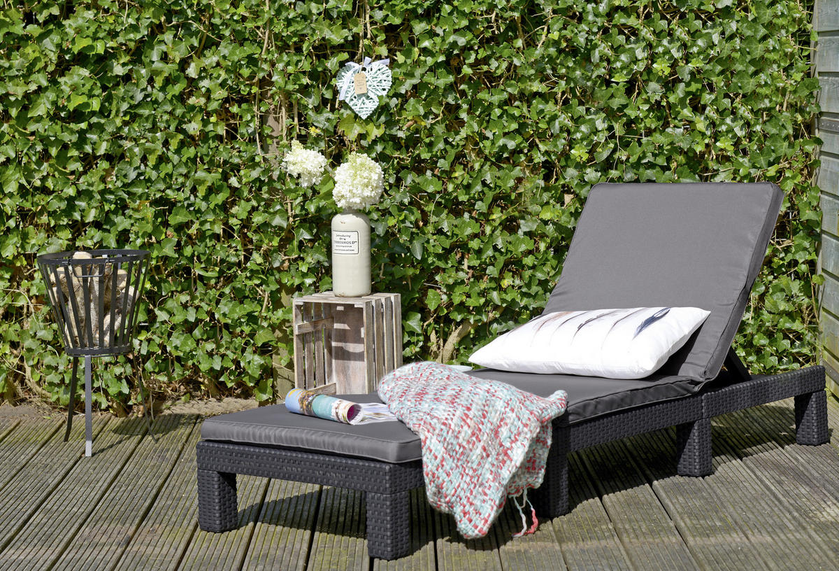 LEŽADLO NA OPAĽOVANIE, grafitová, sivá - sivá/grafitová, Design, textil/plast (195/22/65cm) - Ambia Garden