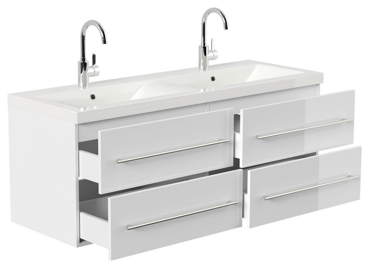 WASCHTISCHKOMBI 60 cm  - Weiß Hochglanz/Weiß, Basics, Keramik/Holzwerkstoff (60cm) - MID.YOU