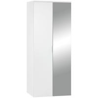 OMARA ZA ČEVLJE bela - bela/barve aluminija, Moderno, kovina/leseni material (80/190/38cm) - Carryhome