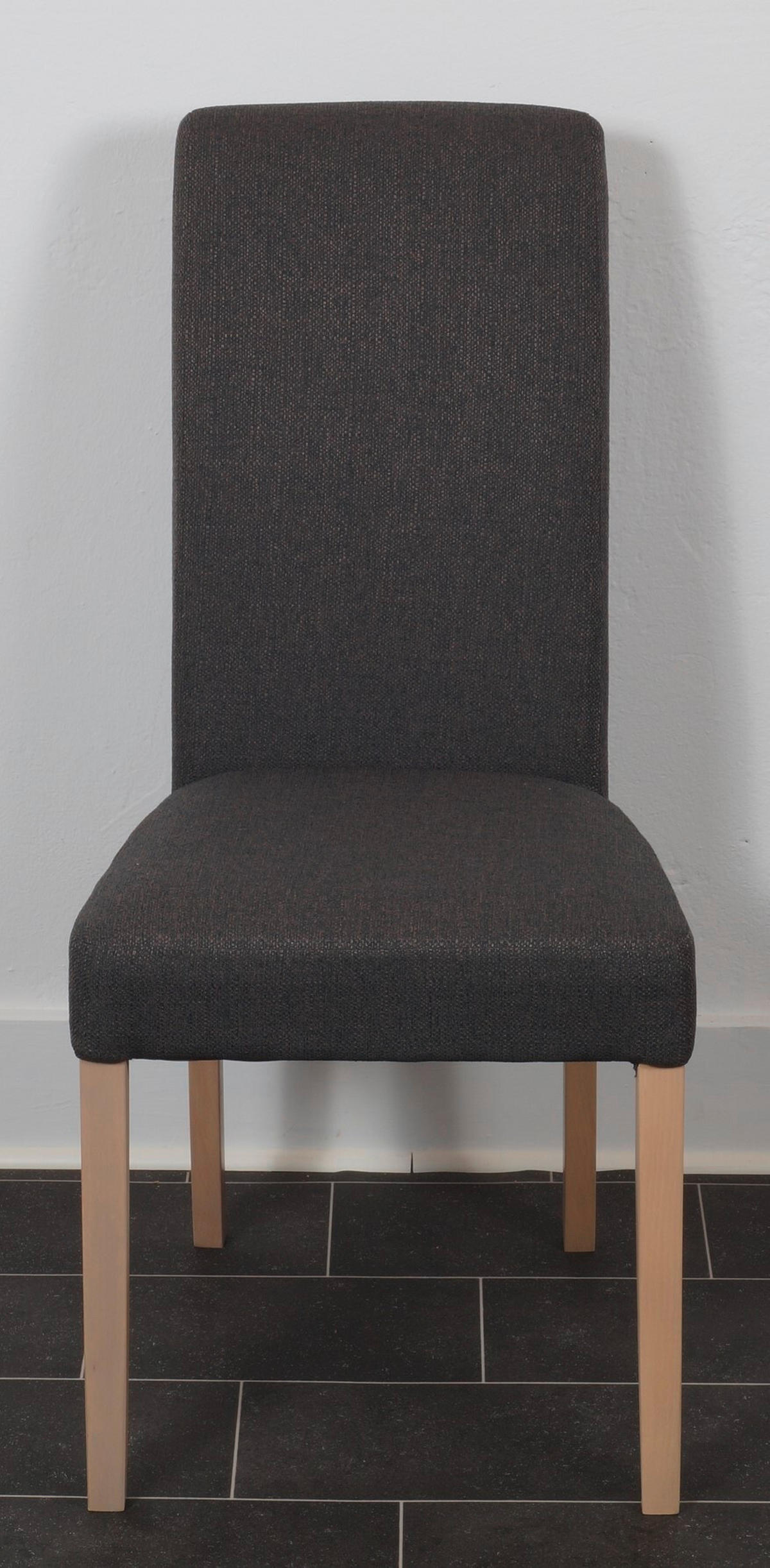STUHL-SET 2 Stück  in Webstoff  - Dunkelgrau/Sonoma Eiche, KONVENTIONELL, Holz/Textil (42/98/63cm) - MID.YOU