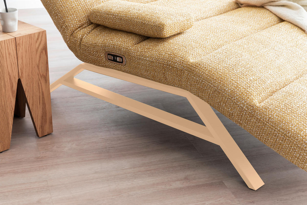 RELAXLIEGE Chenille Gelb  - Gelb/Orange, Design, Textil/Metall (120/54-113/158-198cm) - Pure Home Lifestyle