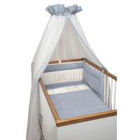 GITTERBETTSET - Blau, Basics, Textil (100/135cm) - Bebe's Collection