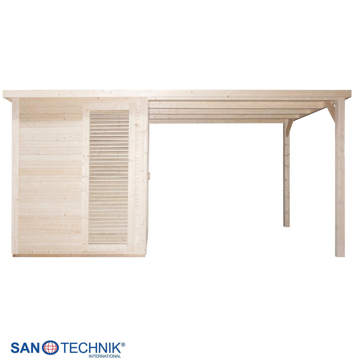 SAUNA für 4-5 Personen Rauma  - Naturfarben, KONVENTIONELL, Holz (460/230/219,5cm) - Sanotechnik
