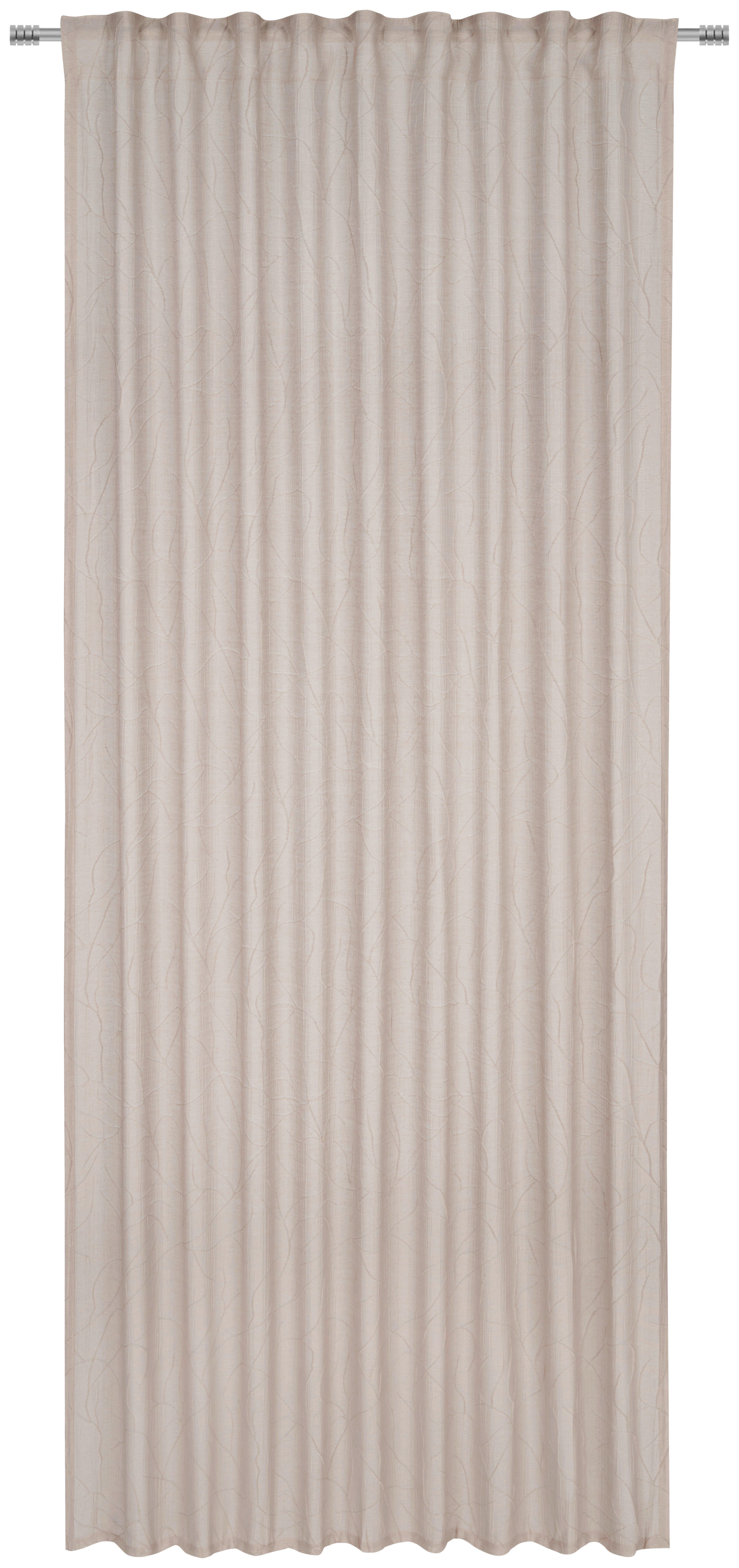 FERTIGVORHANG TAINATE halbtransparent 135/245 cm   - Taupe, Design, Textil (135/245cm) - Esposa