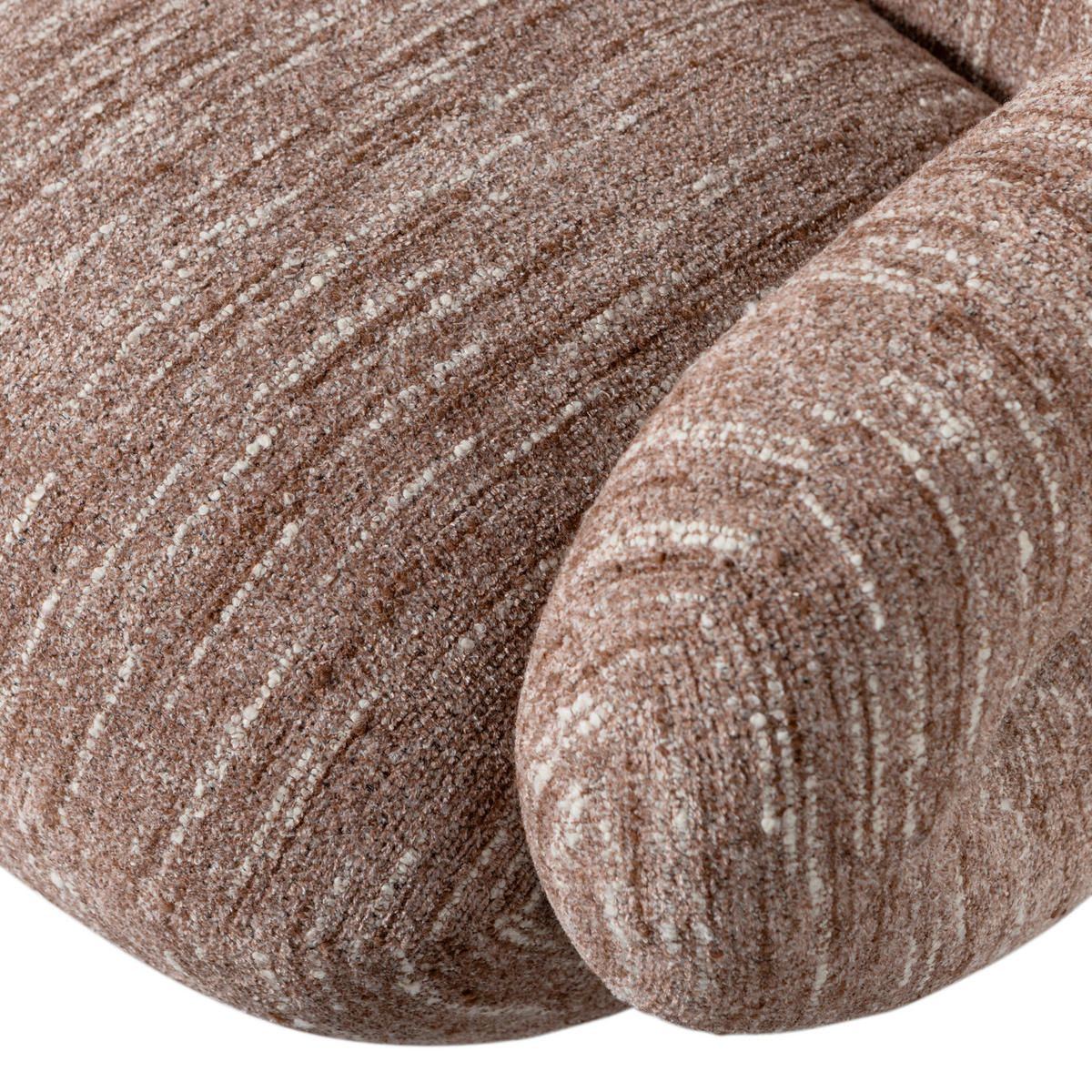 SESSEL in Chenille Altrosa  - Schwarz/Altrosa, Design, Kunststoff/Textil (88/70/88cm) - Livetastic