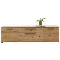 LOWBOARD Wildeiche  211,9/55,8/45,2 cm  - Wildeiche/Schwarz, Natur, Holz/Kunststoff (211,9/55,8/45,2cm) - Valnatura