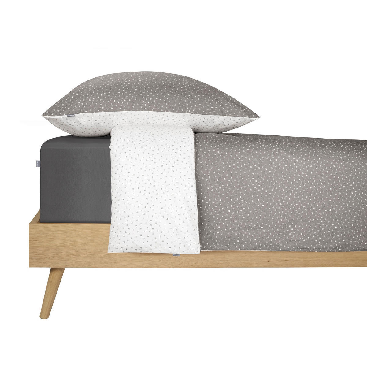 BETTWÄSCHE 2-teilig MILLIE Renforcé 135/200 cm  - Grau, Basics, Textil (135/200cm)