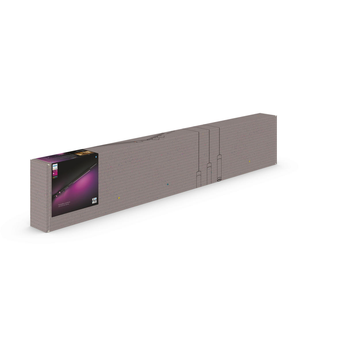 SCHIENENSYSTEM Perifo 12,8/2,6/271,5 cm   - Schwarz, Basics, Metall (12,8/2,6/271,5cm) - Philips HUE