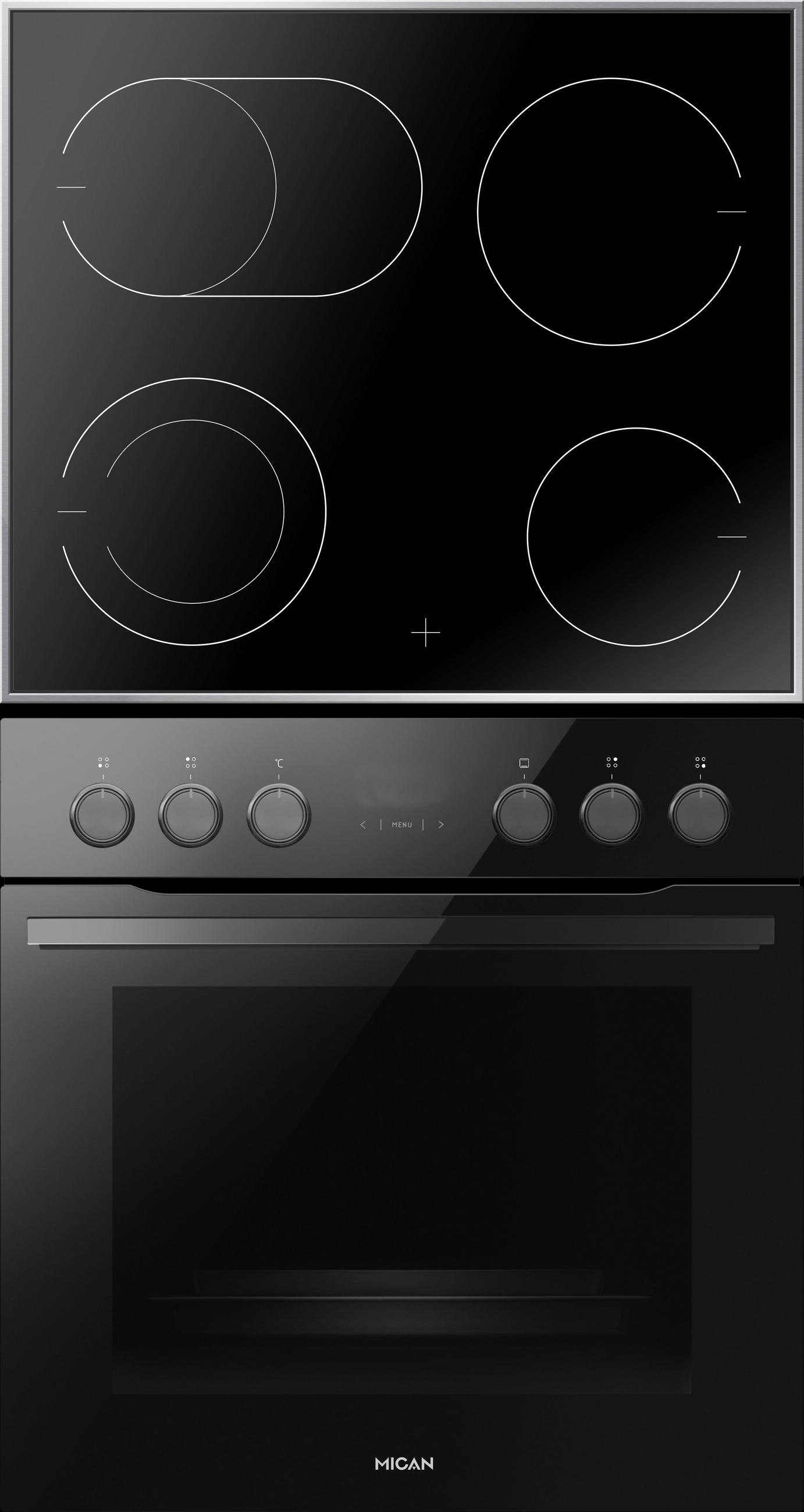 HERDSET 90355  - Schwarz, Basics, Glas (59,5/59,5/57,5cm) - Mican