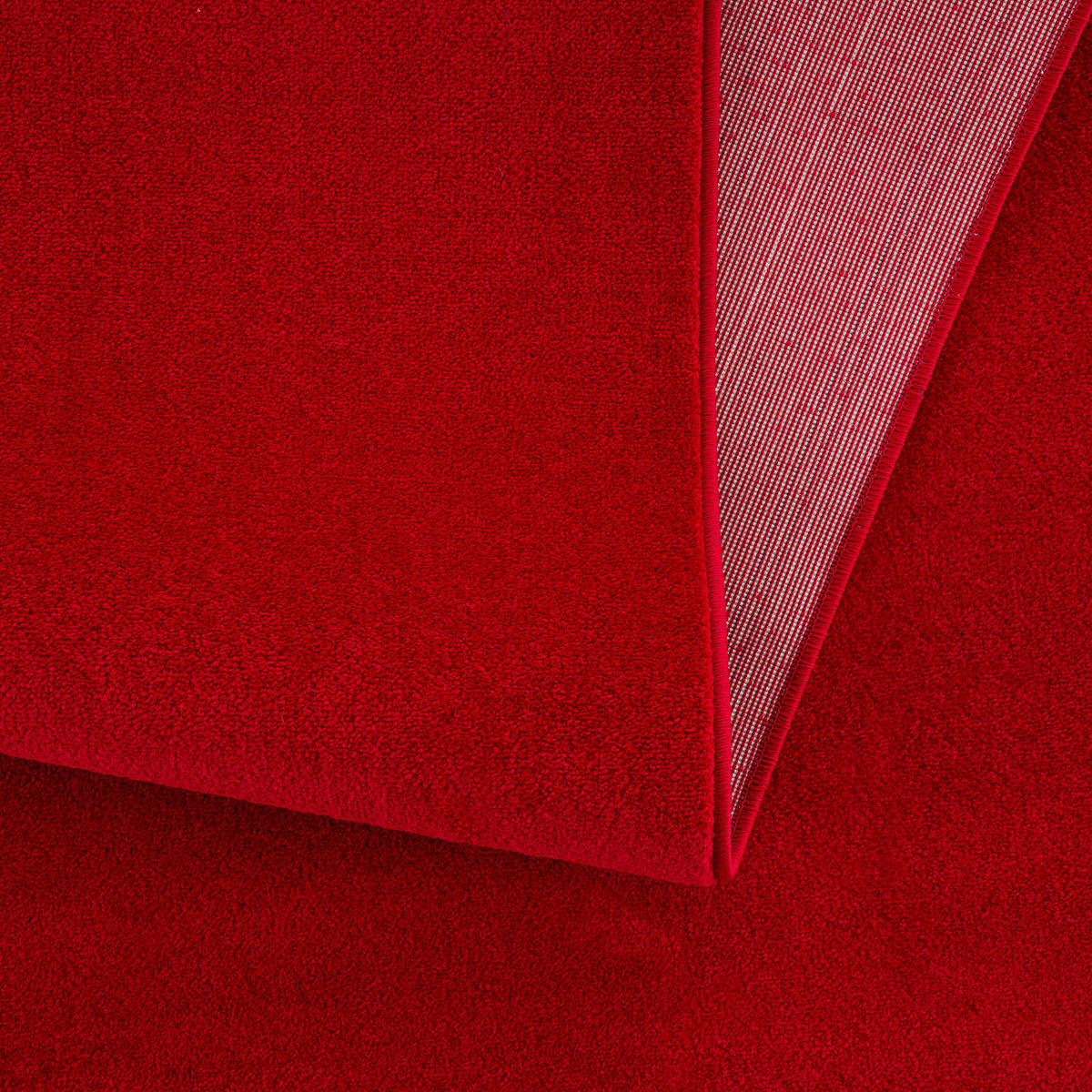 WEBTEPPICH 140/200 cm Uni Rot  - Rot, LIFESTYLE, Kunststoff/Textil (140/200cm)