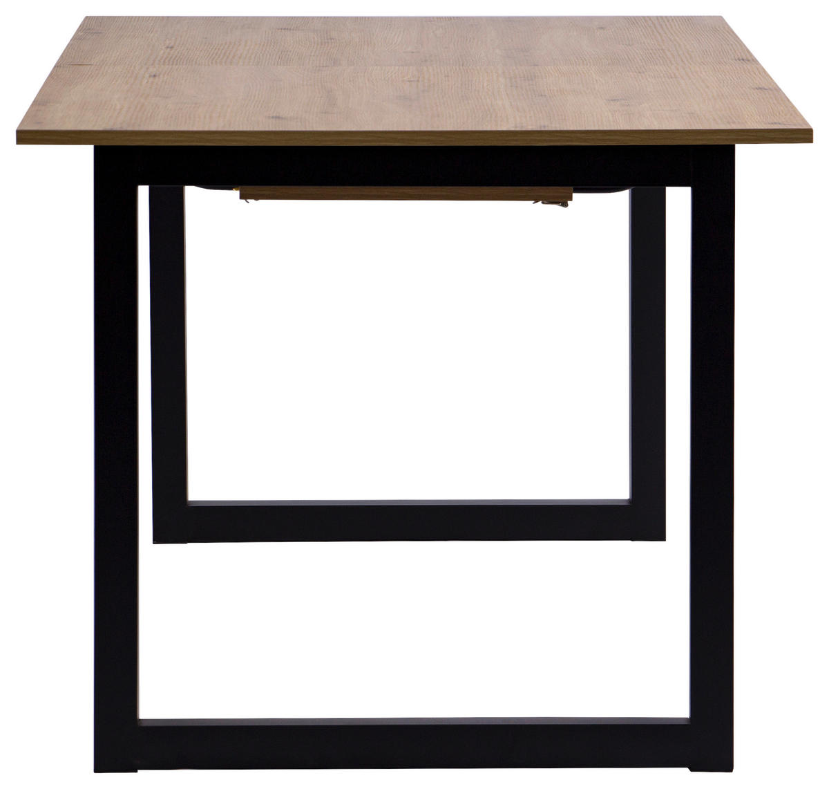 ESSTISCH in Metall, Holzwerkstoff  - Schwarz/Eiche Artisan, KONVENTIONELL, Holzwerkstoff/Metall (160-200/76/90cm) - MID.YOU