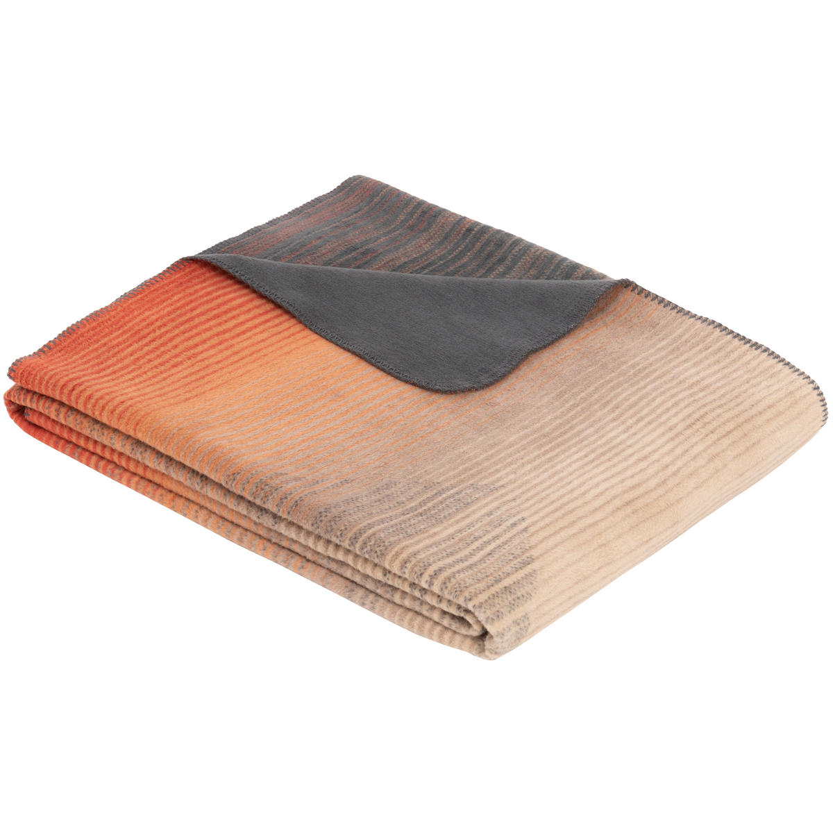 DEKORATIVNA ODEJA 150/200 cm antracit, oranžna  - oranžna/antracit, Basics, tekstil (150/200cm) - Novel