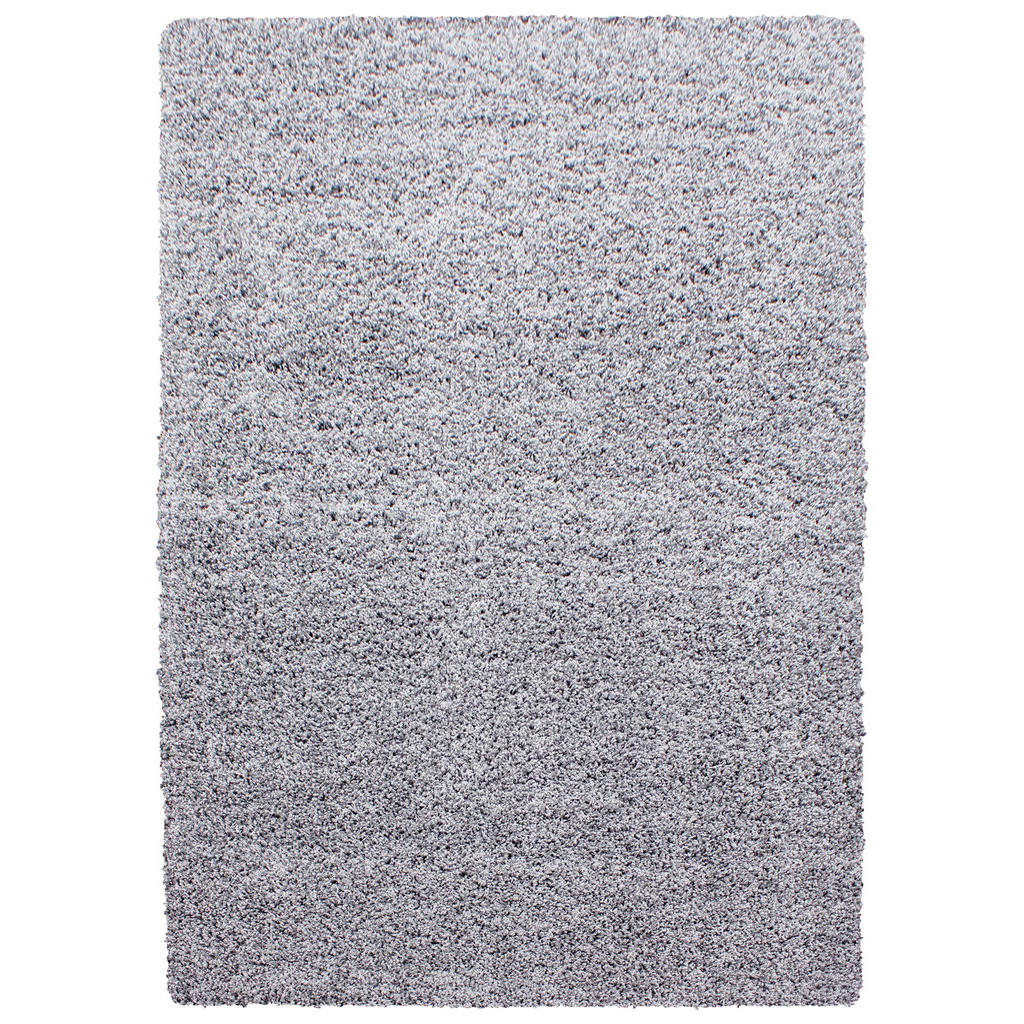 Hochflor Teppich Hellgrau Life 120x170 cm