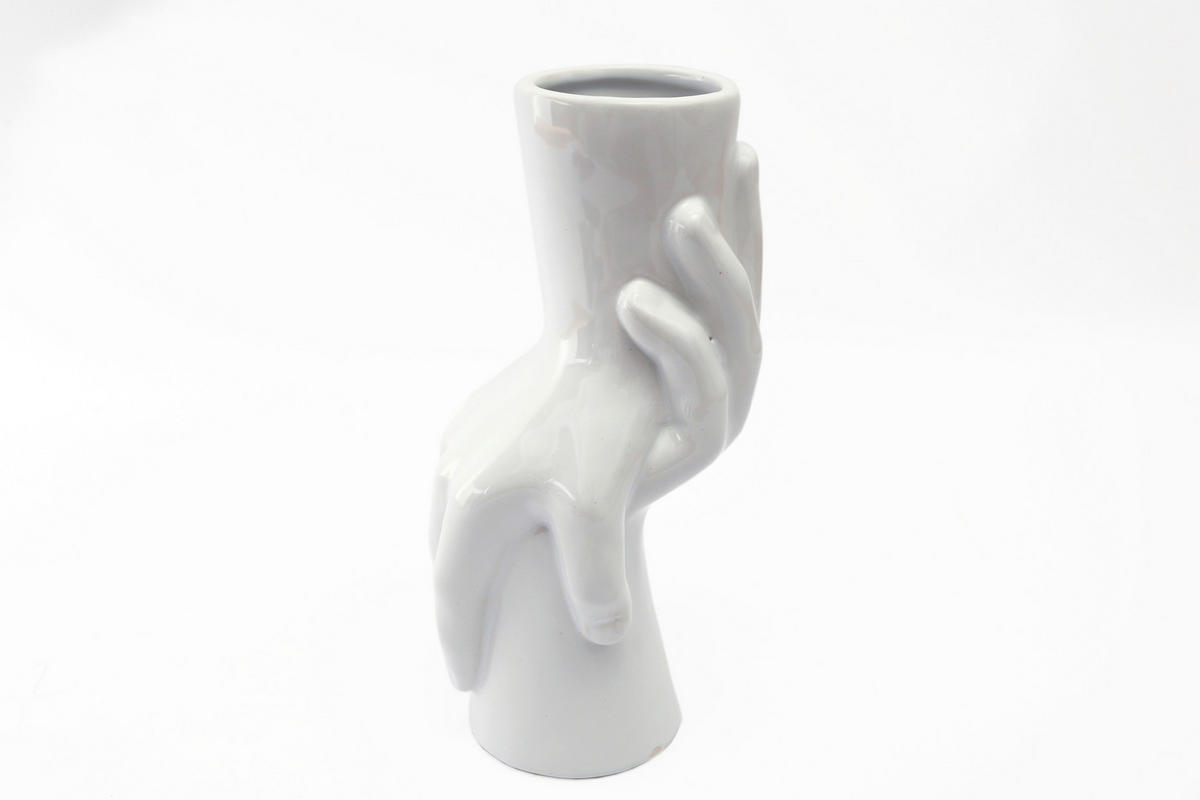 VÁZA, keramika,  - bílá, Basics, keramika (11/10/24cm)