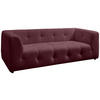 2,5-SITZER in Mikrofaser Bordeaux  - Bordeaux/Schwarz, Design, Kunststoff/Textil (218/72/95cm) - Livetastic