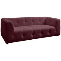 2,5-SITZER in Mikrofaser Bordeaux  - Bordeaux/Schwarz, Design, Kunststoff/Textil (218/72/95cm) - Livetastic