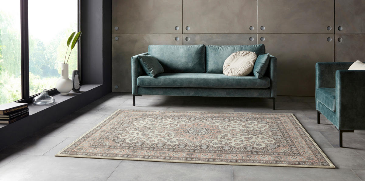 VINTAGE-TEPPICH 80/150 cm Mirkan Hellrosa, Creme  - Hellrosa/Creme, Basics, Kunststoff/Textil (80/150cm) - Hanse Home