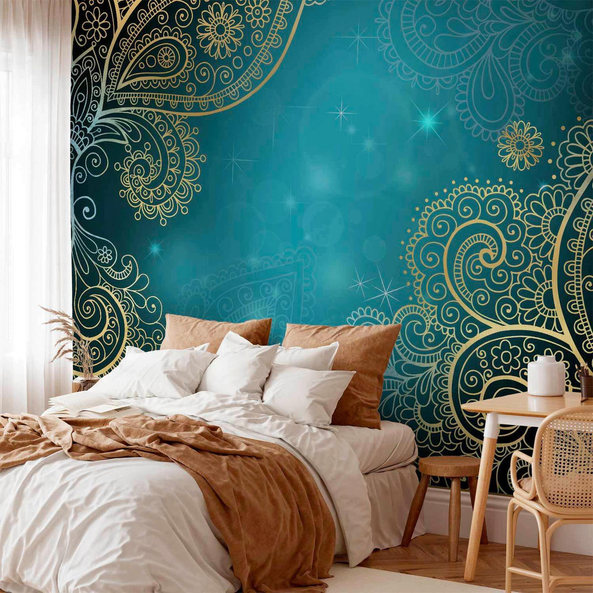 FOTOTAPETE  - Türkis/Hellgelb, LIFESTYLE, Textil (150/105cm) - artgeist