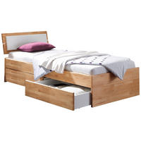 STAURAUMBETT 100/200 cm  in Buchefarben  - Buchefarben/Weiß, KONVENTIONELL, Holz (100/200cm) - Hasena