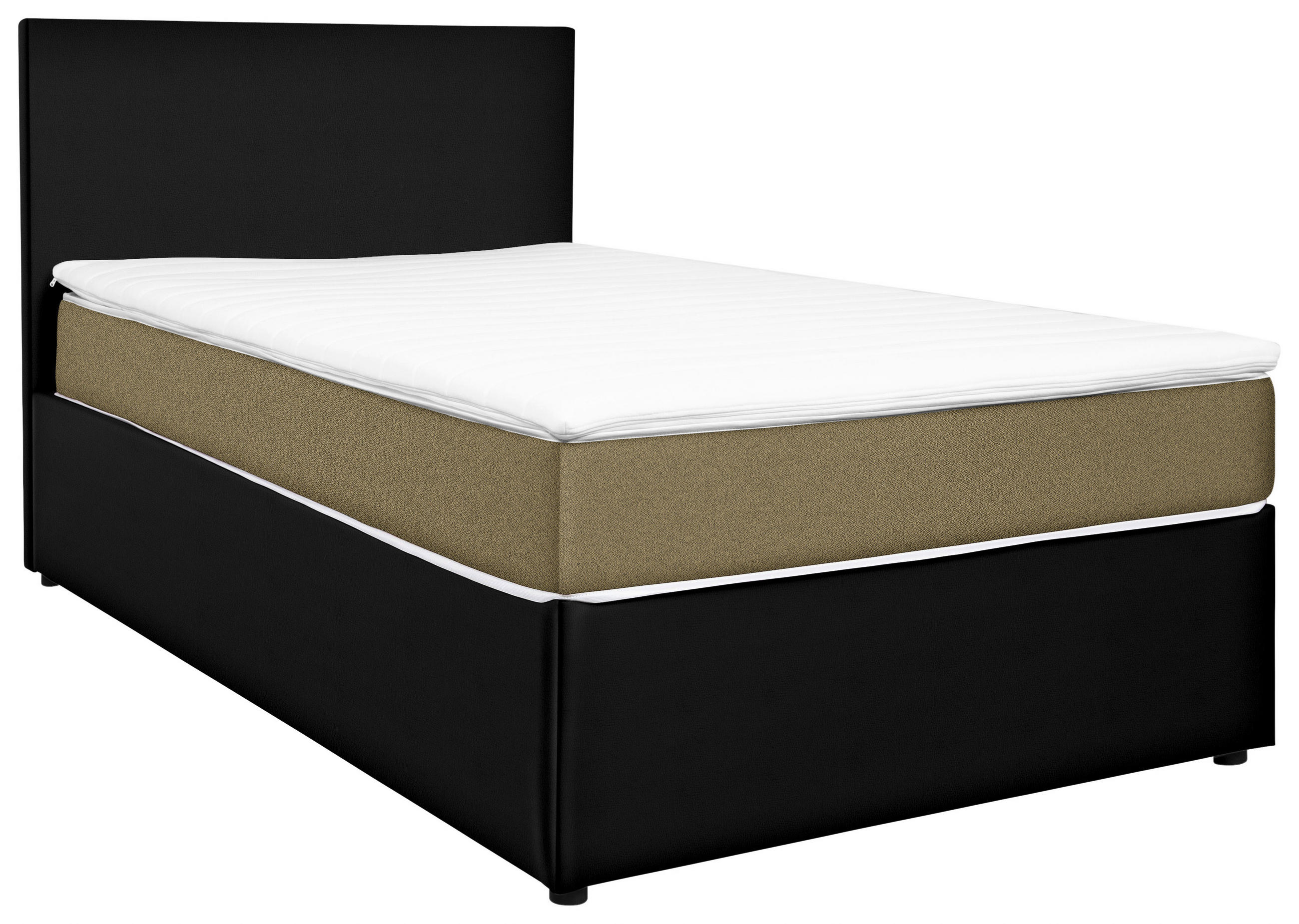 BOX-ÁGY 120/200 cm  Sárga, Fekete  - Sárga/Fekete, Konventionell, Faalapú anyag/Fa (120/200cm) - Carryhome