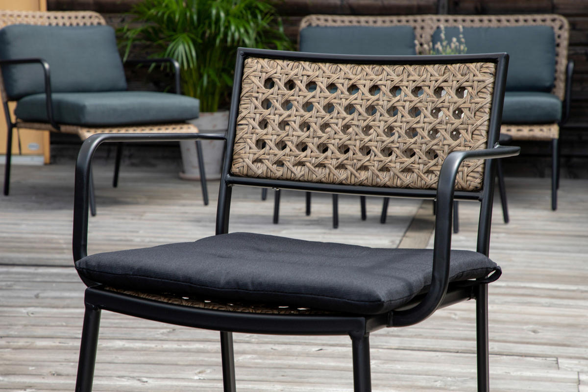 UTESTOLAR SET i metall, plast svart  - svart, Klassisk, metall/plast (56/80/59cm) - Gardenson