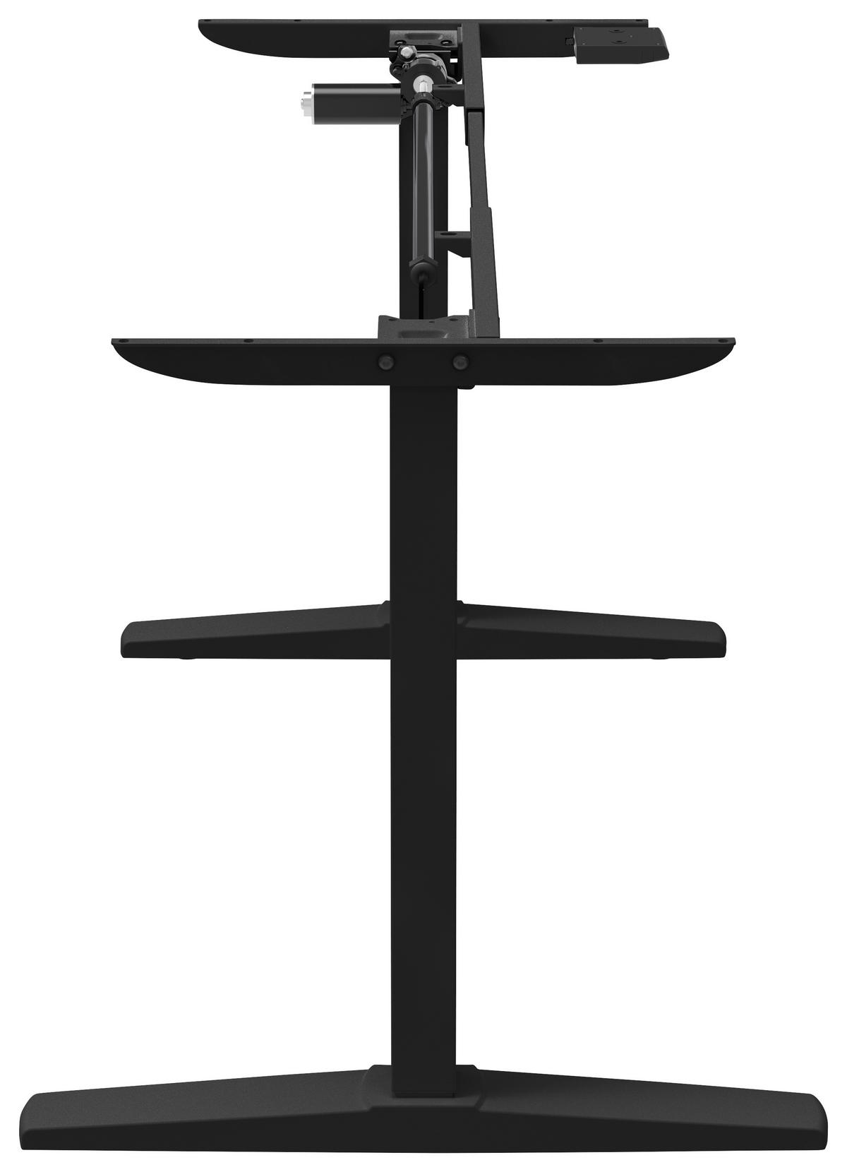 TISCHGESTELL in Metall, Kunststoff 120-160/70/75-120 cm   - Schwarz, Design, Kunststoff/Metall (120-160/70/75-120cm) - Carryhome