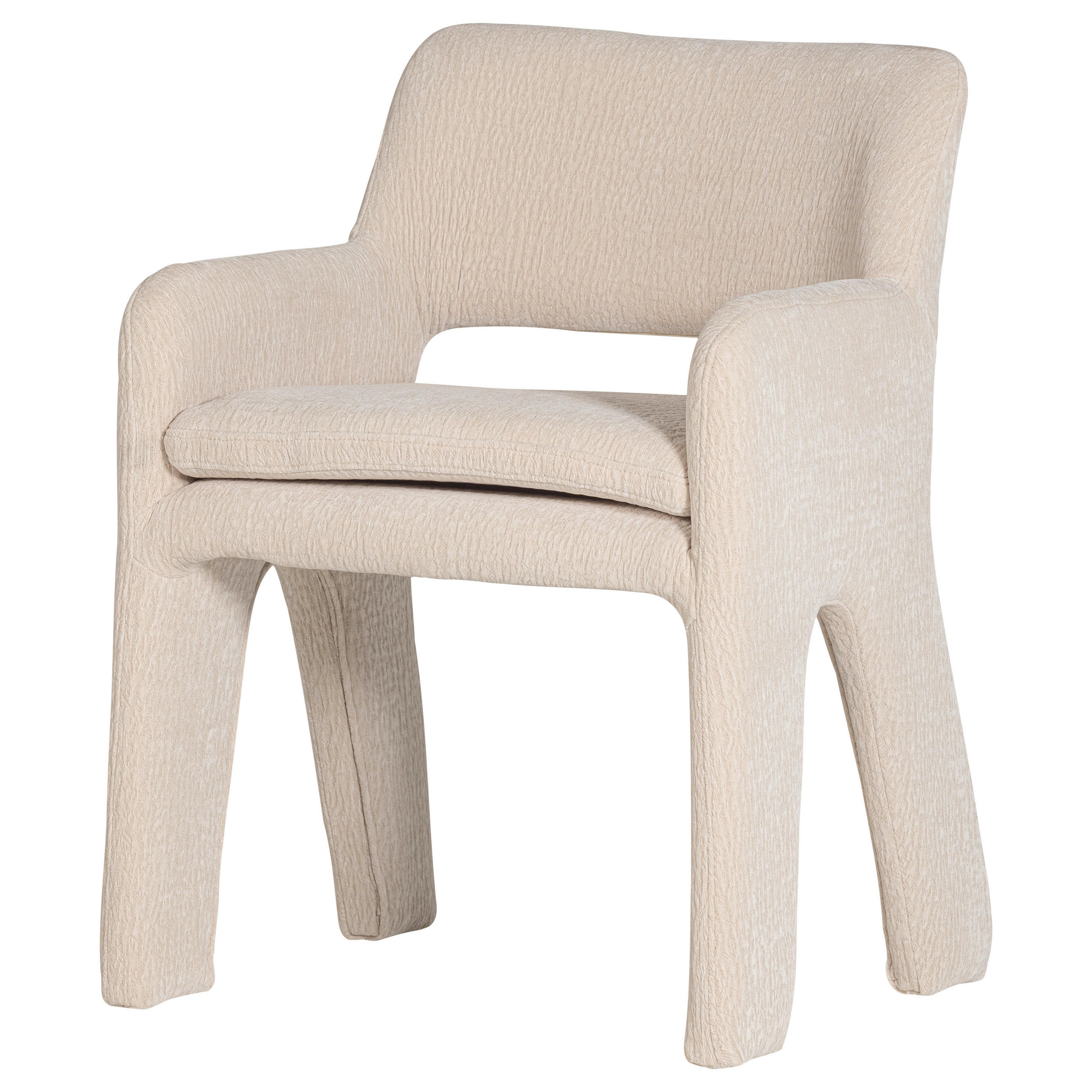 ARMLEHNSTUHL   Chenille  Sandfarben  - Sandfarben, MODERN, Textil (57/78/56cm) - Livetastic