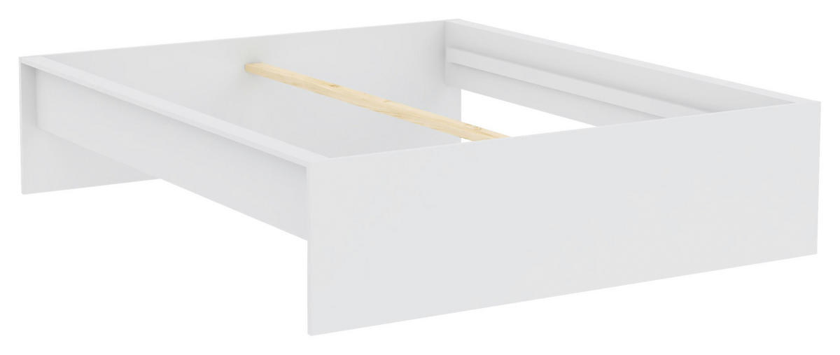 POSTEĽNÝ RÁM, 160/200 cm - biela, Konventionell, kompozitné drevo (160/200cm) - Hom`in