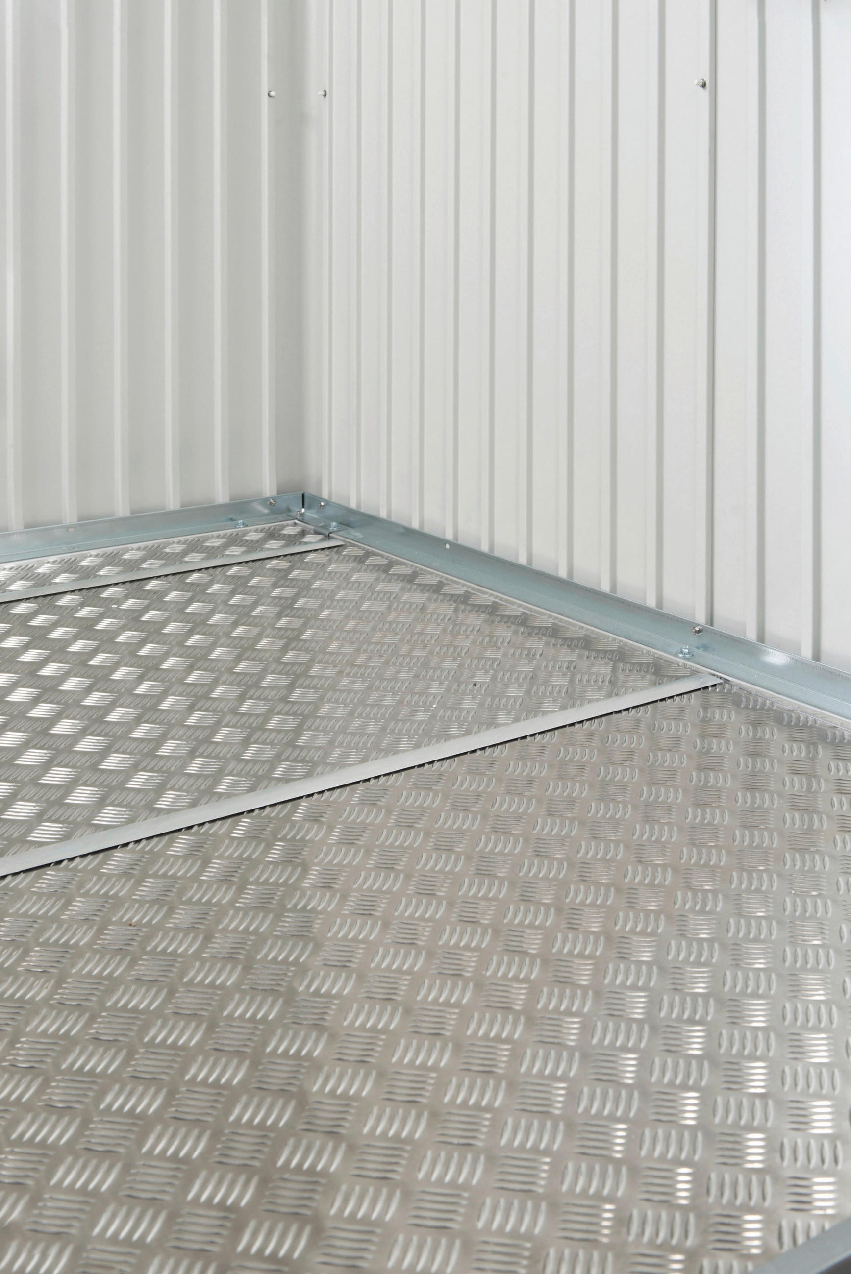 BODENPLATTE 163,6/0,2/163,6 cm  - Alufarben, Design, Metall (163,6/0,2/163,6cm) - Biohort