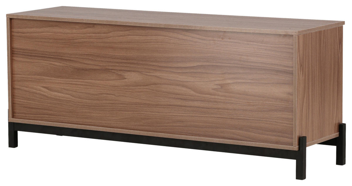 SIDEBOARD 135/56/40 cm  - Nussbaumfarben/Schwarz, Design, Holz/Holzwerkstoff (135/56/40cm) - Livetastic