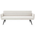 SITZBANK 216/86/68 cm Cord Weiß Metall  - Schwarz/Weiß, Design, Textil/Metall (216/86/68cm) - Dieter Knoll