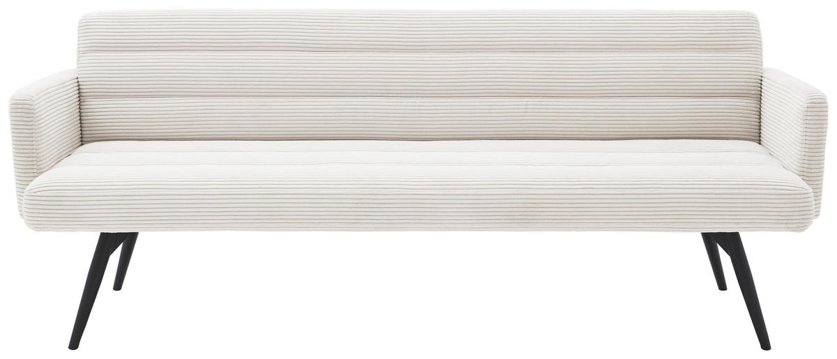 SITZBANK 216/86/68 cm  in Weiß  - Schwarz/Weiß, Design, Textil/Metall (216/86/68cm) - Dieter Knoll