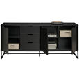 SIDEBOARD in 180/79/40 cm - Anthrazit/Schwarz, Design, Holzwerkstoff/Metall (180/79/40cm) - Novel