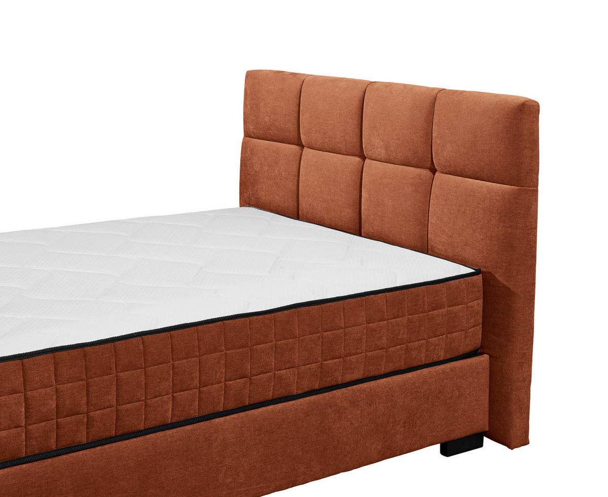 BOXBETT 140/200 cm  in Cognac  - Cognac/Schwarz, Modern, Holzwerkstoff/Kunststoff (140/200cm) - MID.YOU