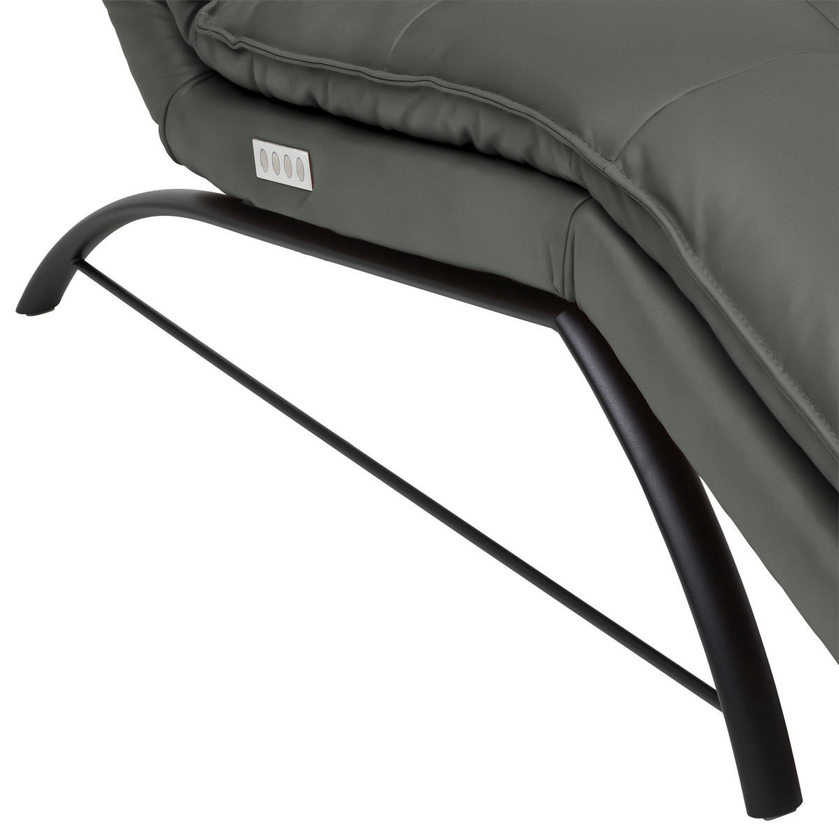 LIEGE Echtleder Anthrazit  - Anthrazit/Schwarz, Design, Leder/Metall (75/91/170cm) - Chilliano