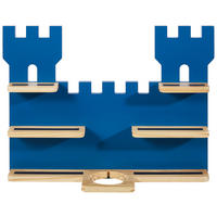 Regal für Toniebox und Figuren Kiefer massiv Blau, Naturfarben  - Blau/Naturfarben, Trend, Holz/Holzwerkstoff (56/43/15cm) - Ben'n'jen